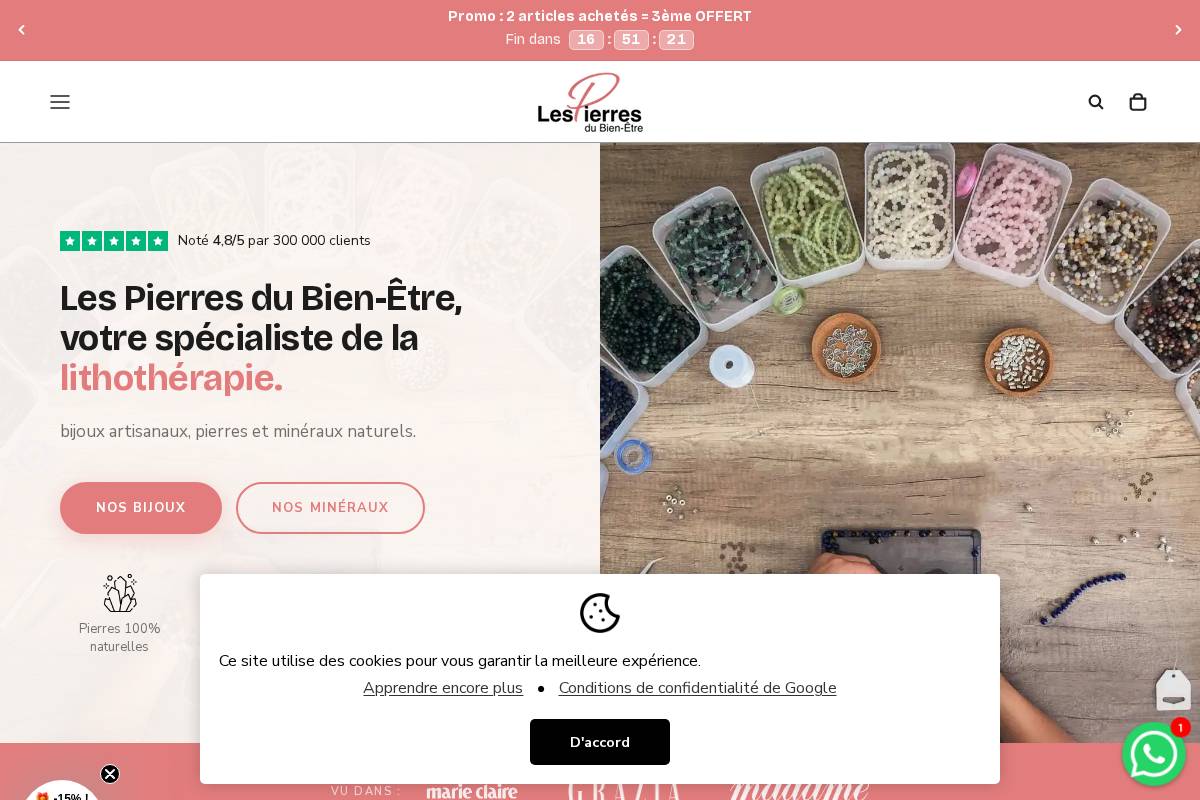 lespierresdubienetre.fr homepage screenshot