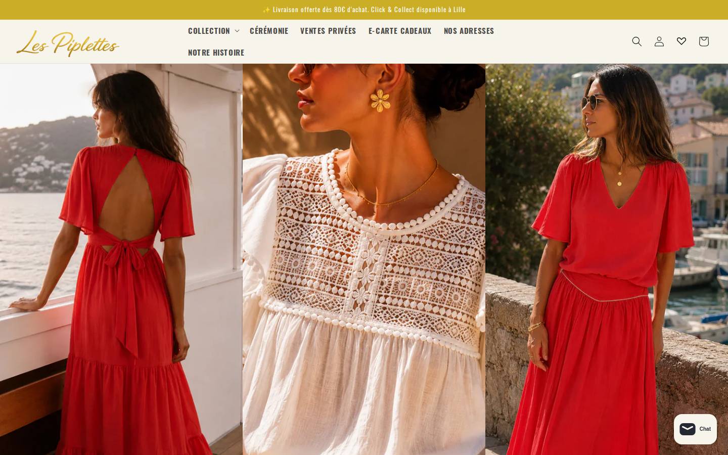 lespiplettesstore.fr homepage screenshot