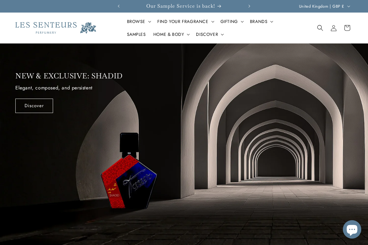 Les Senteurs homepage screenshot