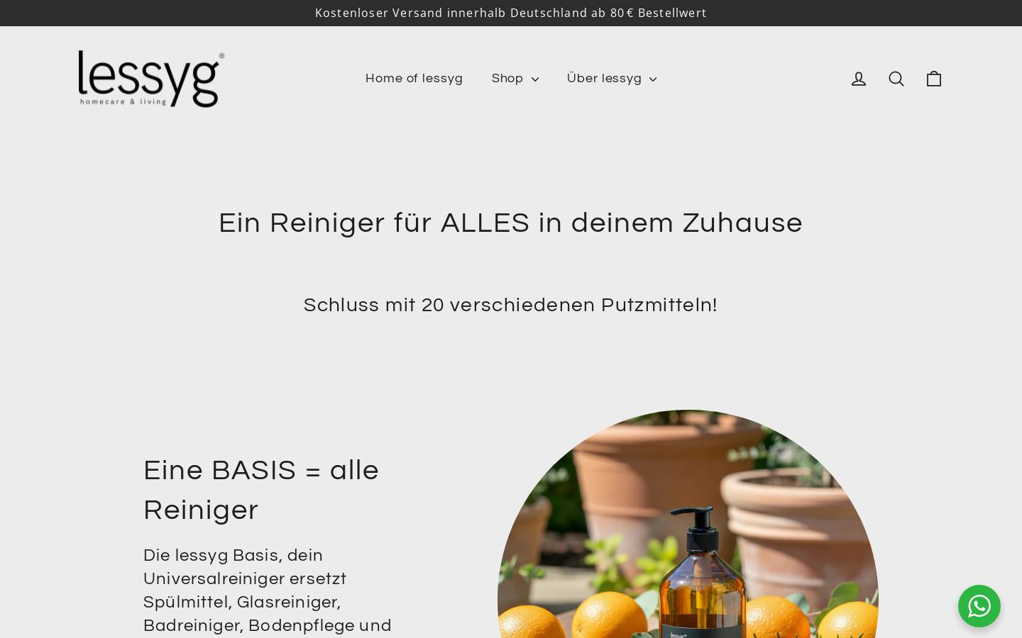 lessyg homepage screenshot