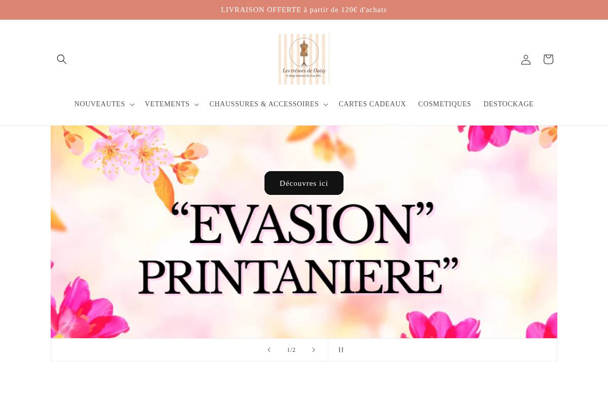 lestresorsdedaisy.fr homepage screenshot