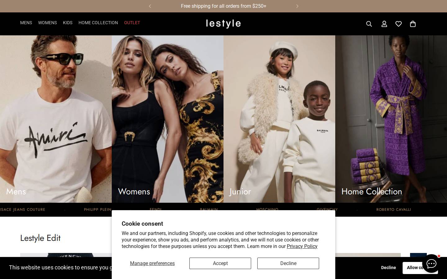 lestyle.com.au homepage screenshot