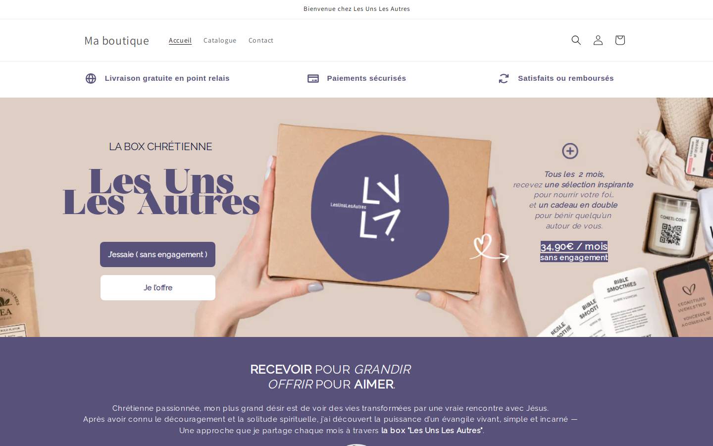 lesunslesautreslabox.com homepage screenshot