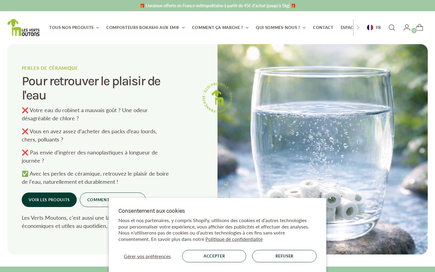 Les Verts Moutons homepage screenshot