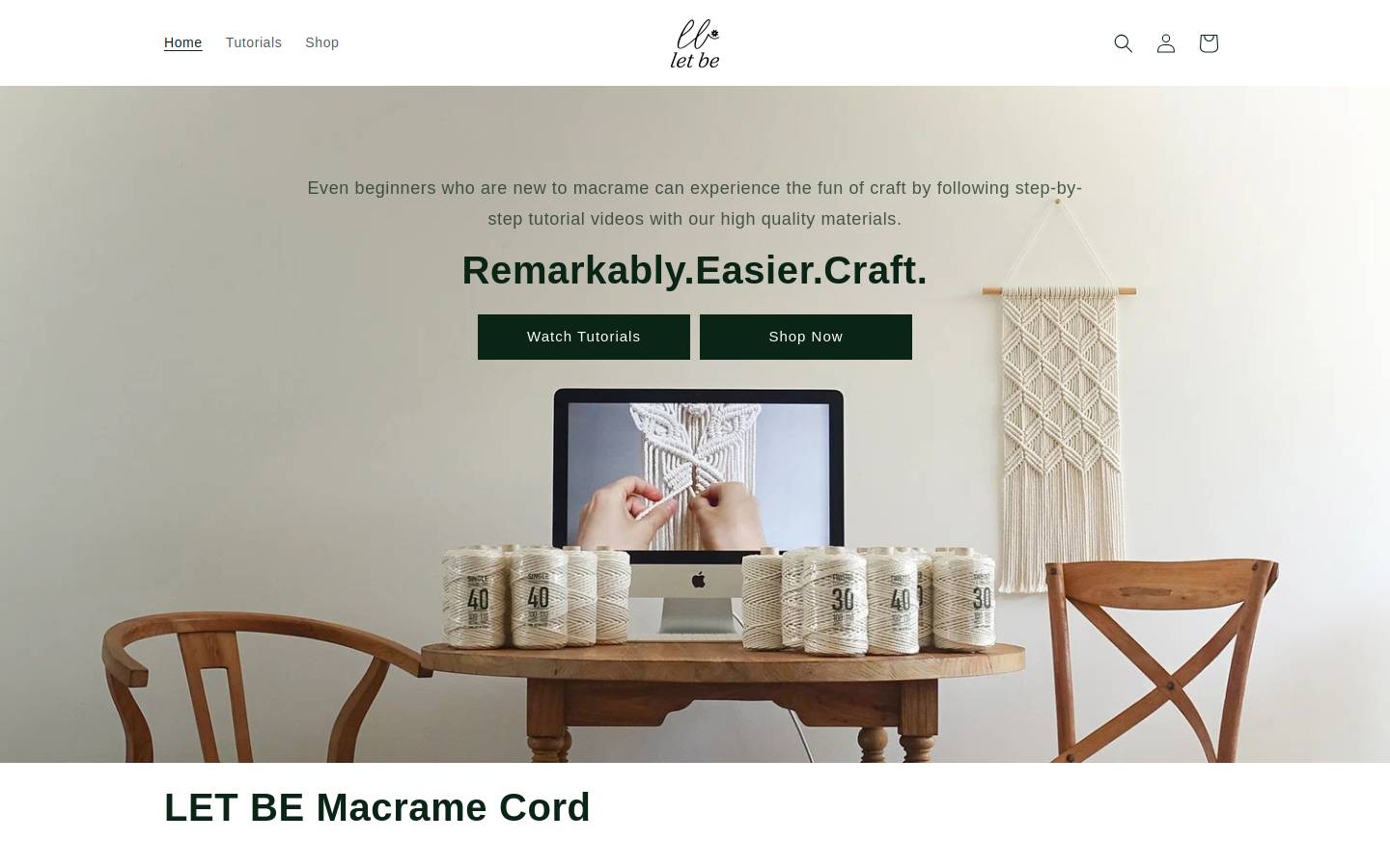 letbeshop.com homepage screenshot