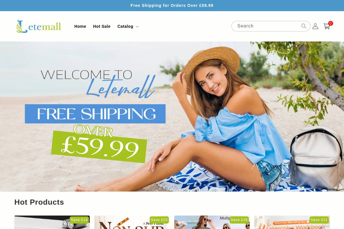 Letemall homepage screenshot