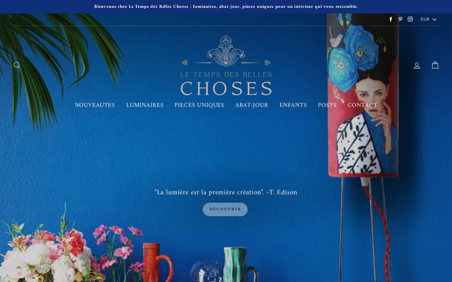 letempsdesbelleschoses.com homepage screenshot