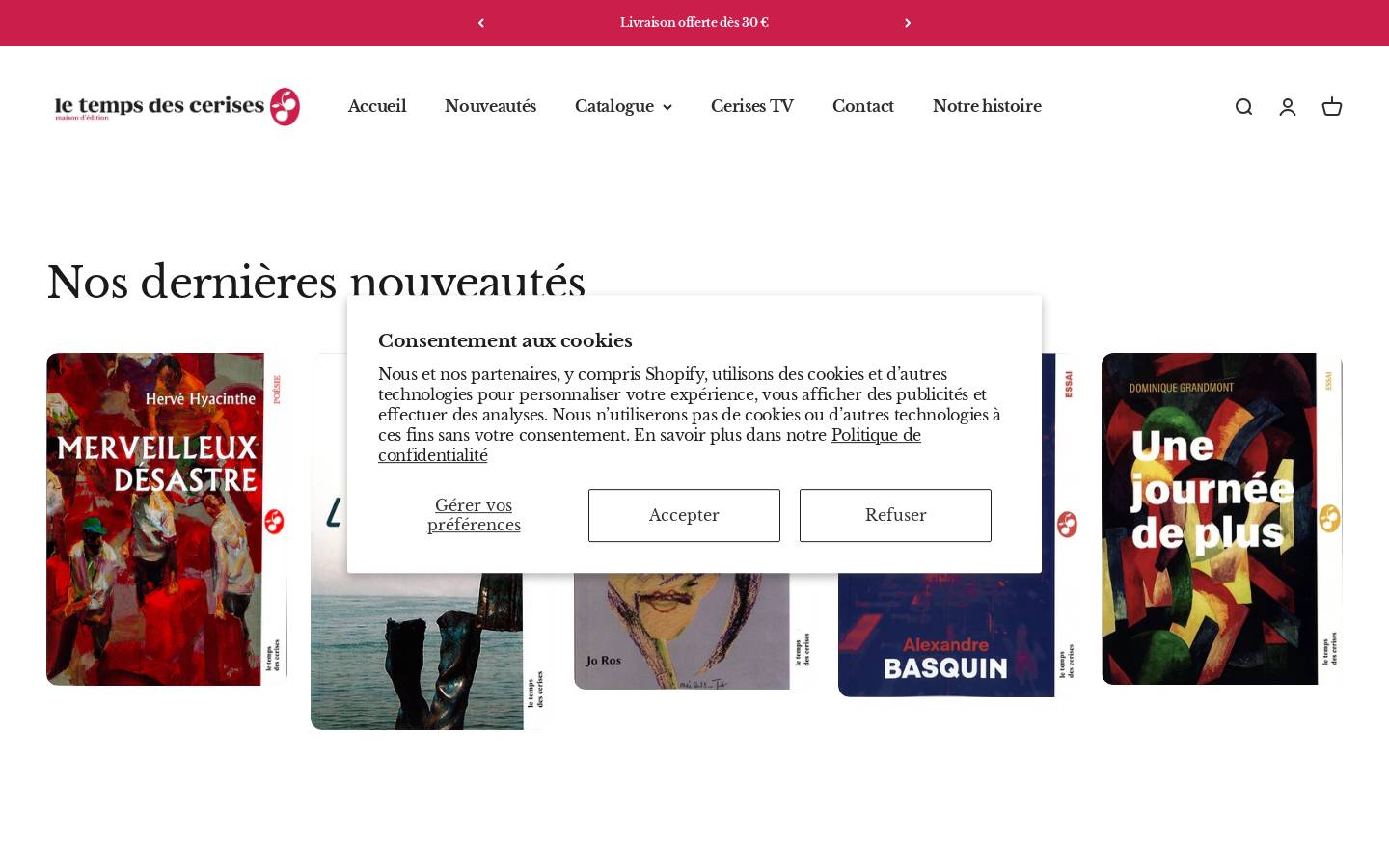 LE TEMPS DES CERISES homepage screenshot