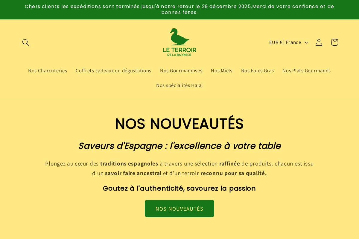 Le Terroir De La Barriere homepage screenshot