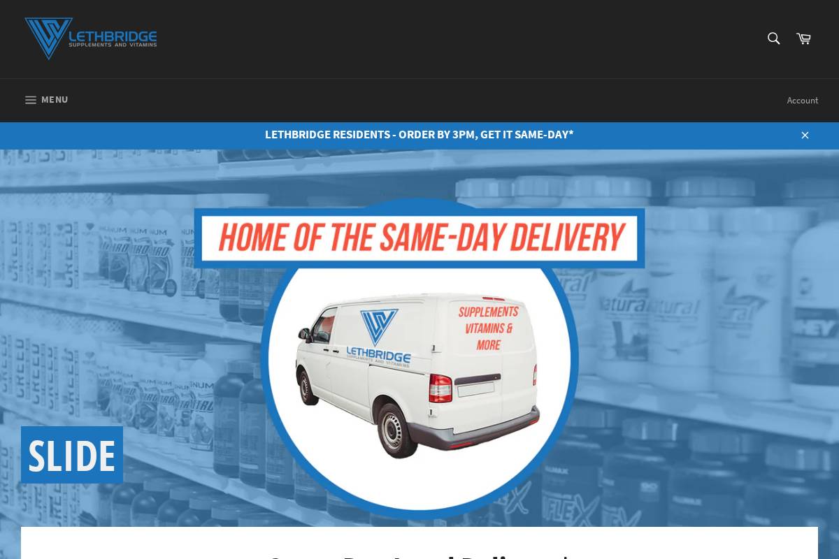 lethbridgesupplements.com homepage screenshot
