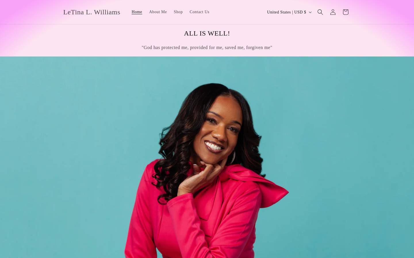 letinawilliams.com homepage screenshot