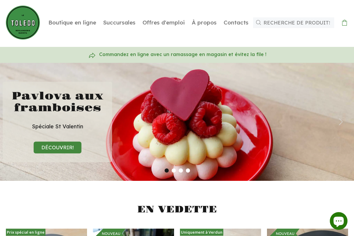 Boulangerie Le Toledo homepage screenshot