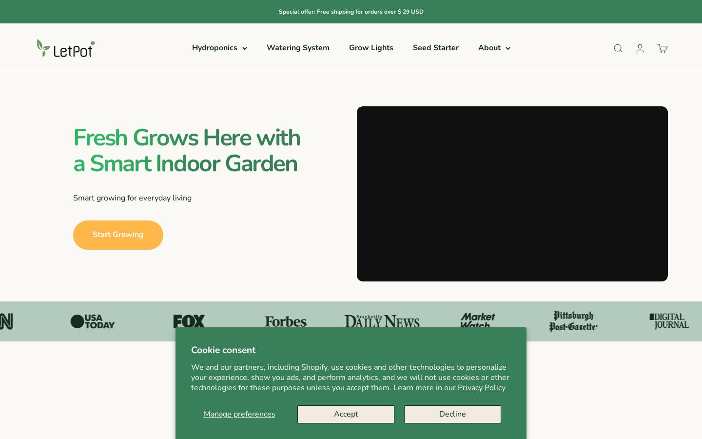letpot.com homepage screenshot