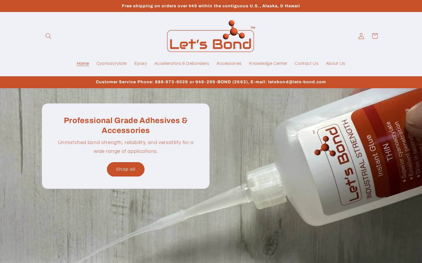 lets-bond.com homepage screenshot