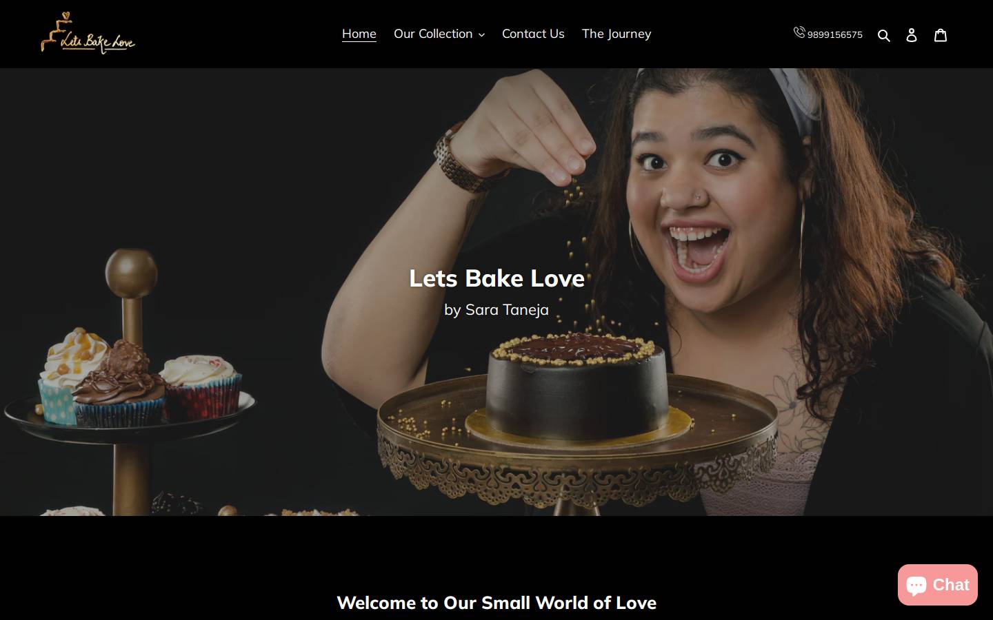 letsbakelovebysara.com homepage screenshot