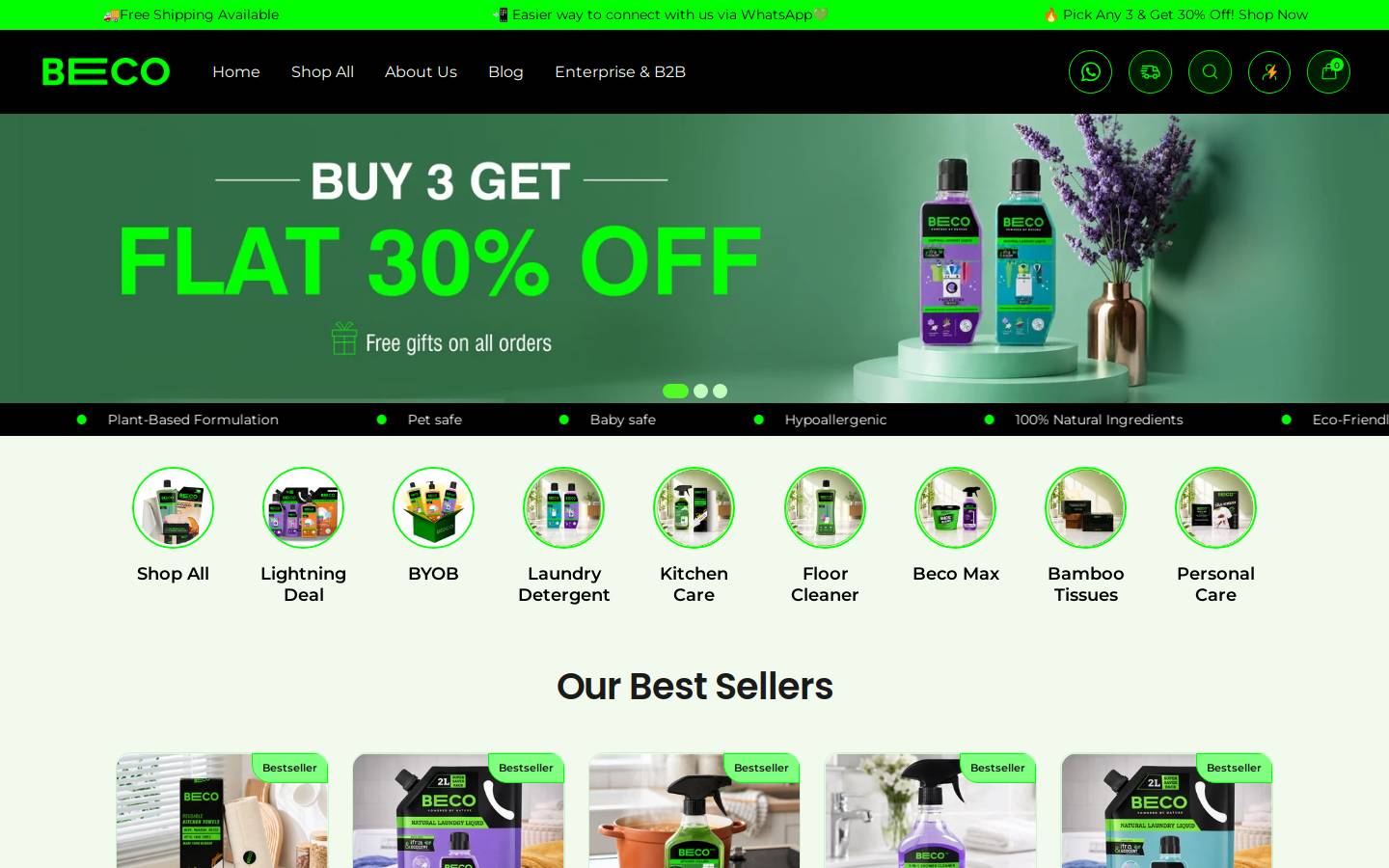 letsbeco.com homepage screenshot