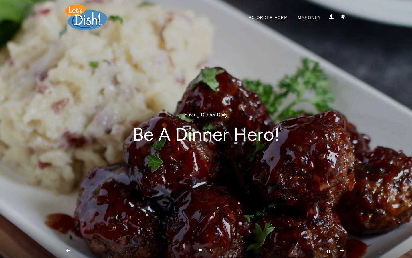 letsdishpopup.com homepage screenshot