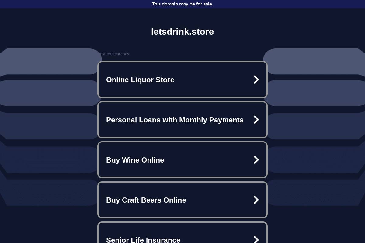 letsdrink.store homepage screenshot