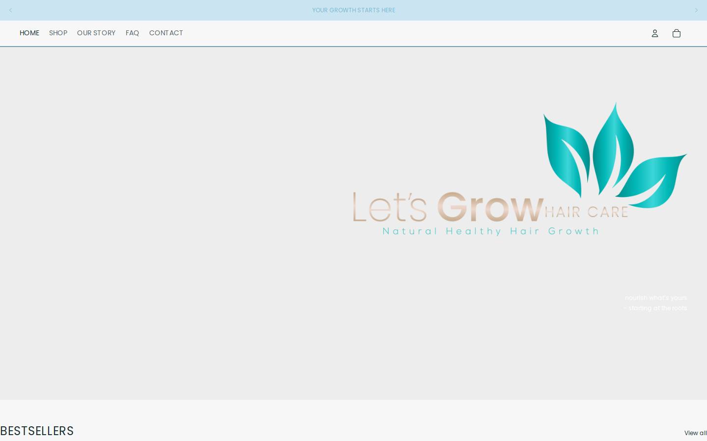 letsgrowhaircare.com homepage screenshot
