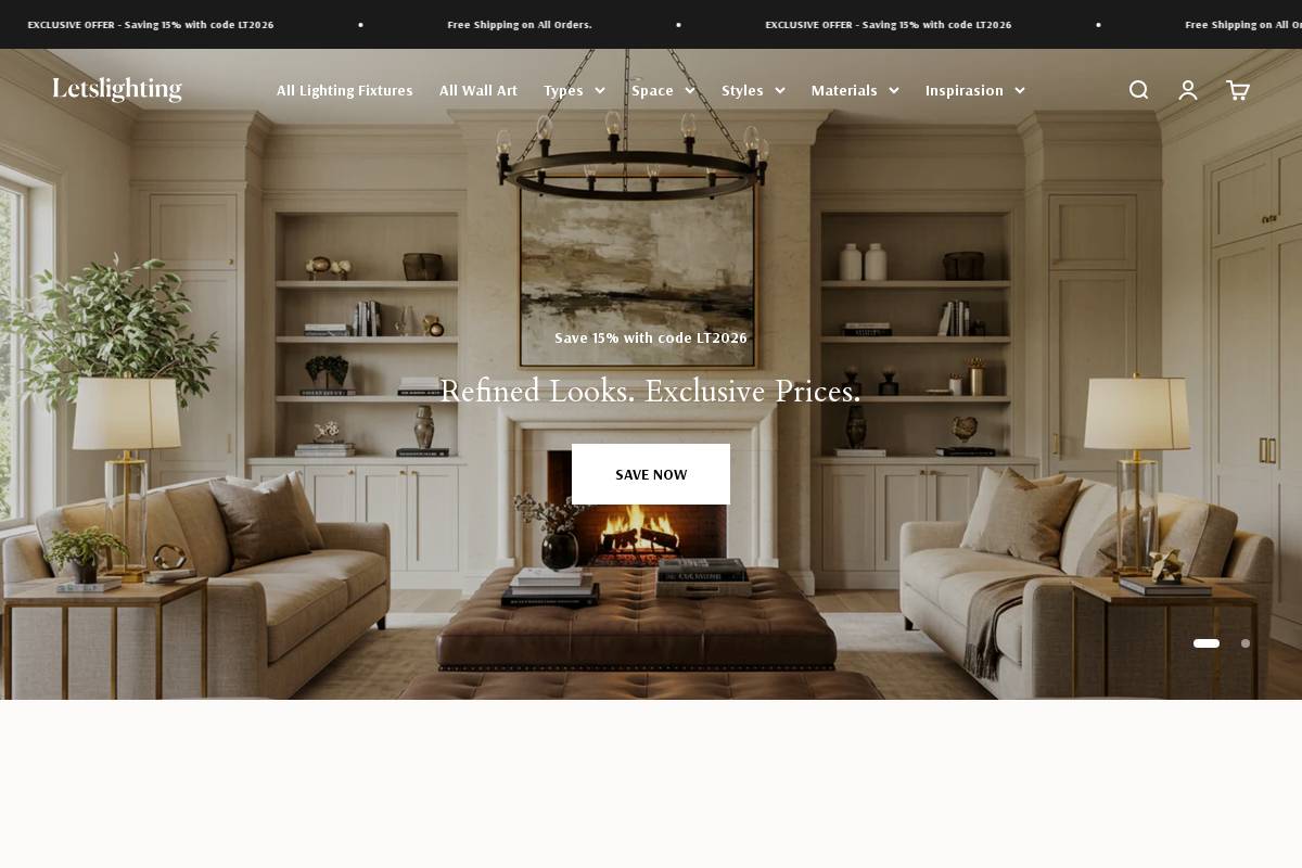 Letslighting homepage screenshot
