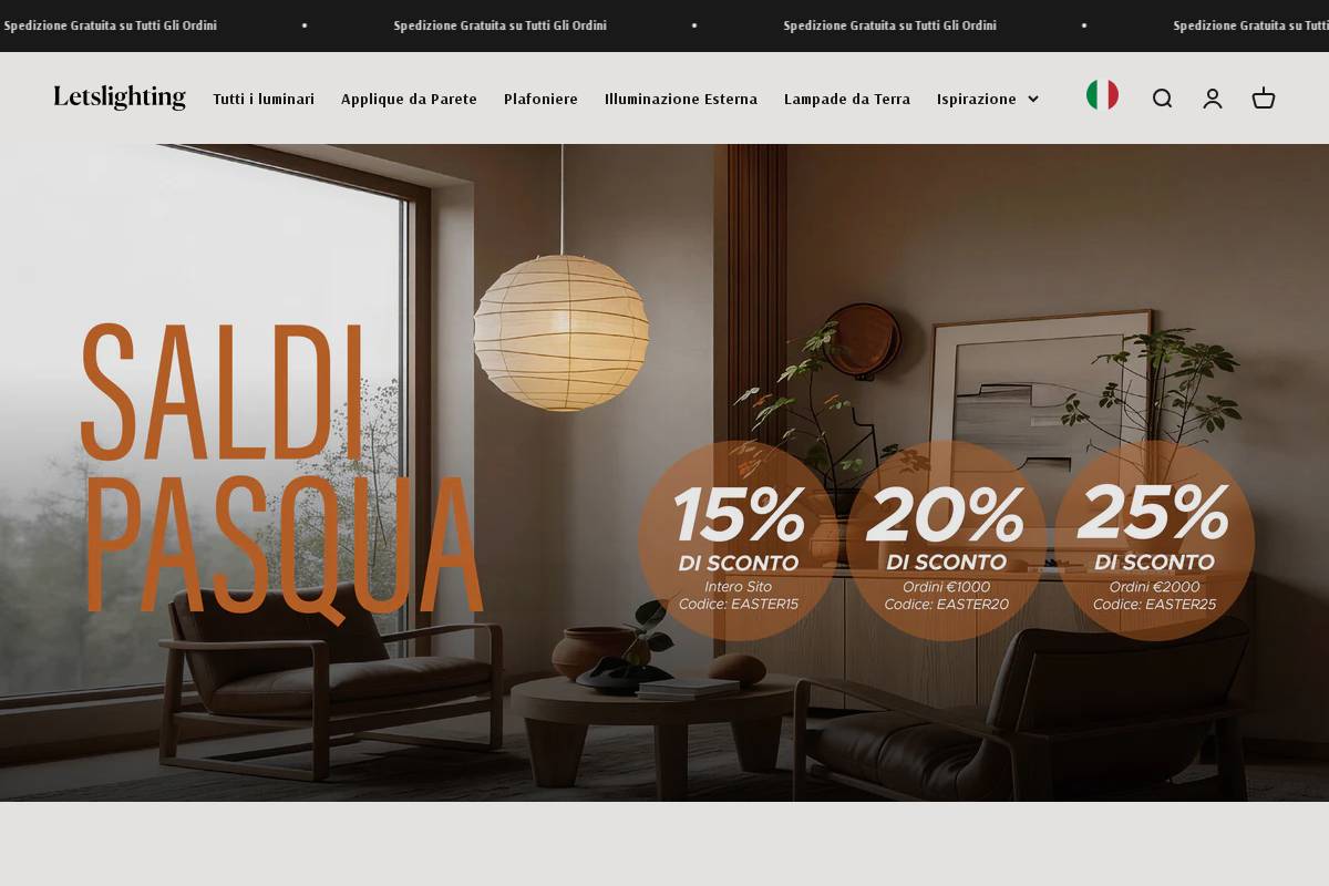 Letslighting homepage screenshot