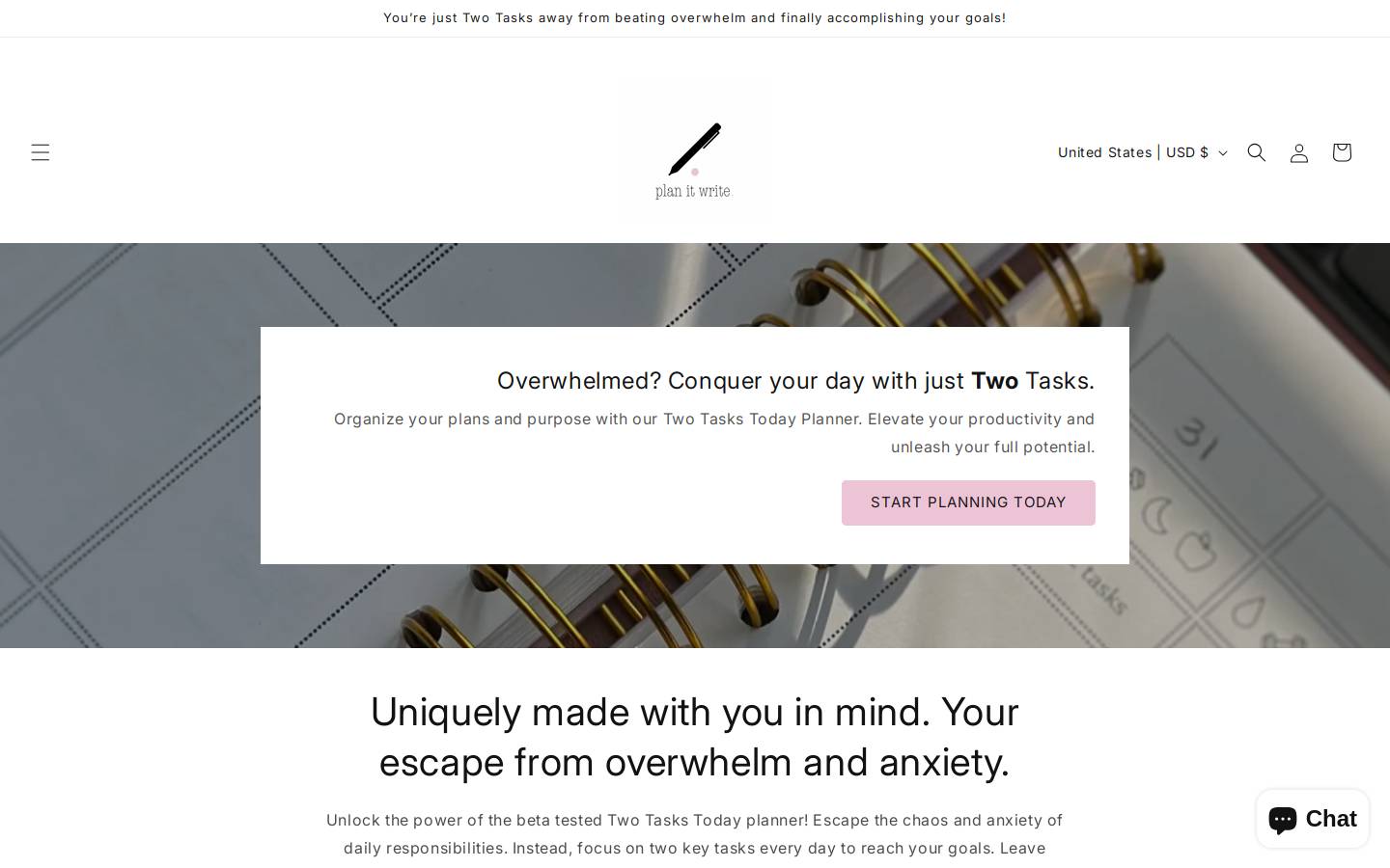 letsplanitwrite.com homepage screenshot