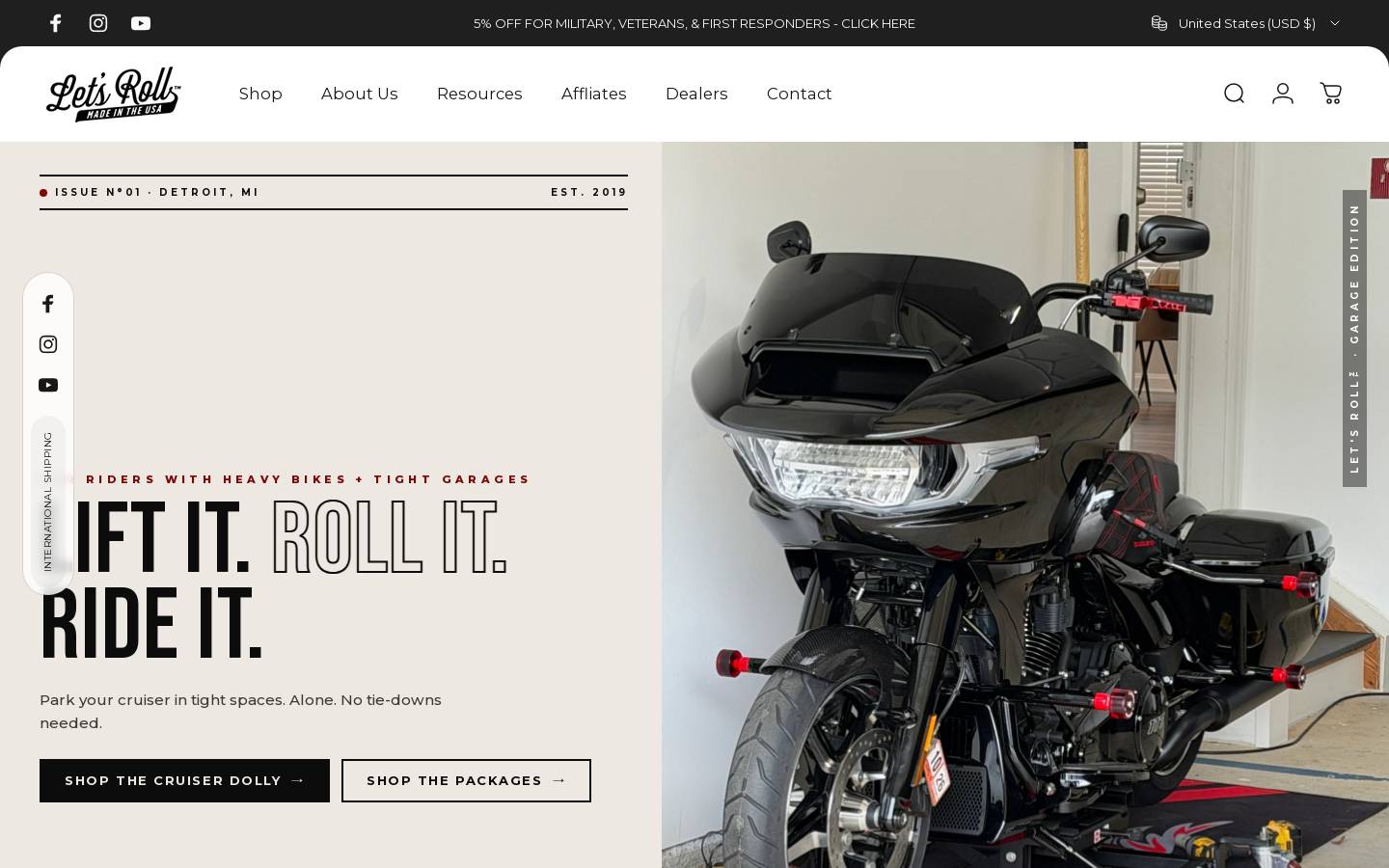 letsroll.store homepage screenshot