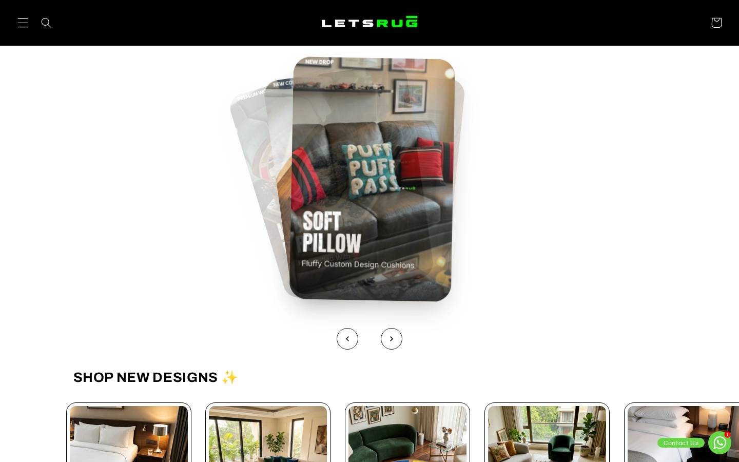 Letsrug homepage screenshot