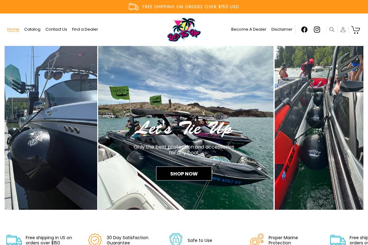 letstieupnow.com homepage screenshot