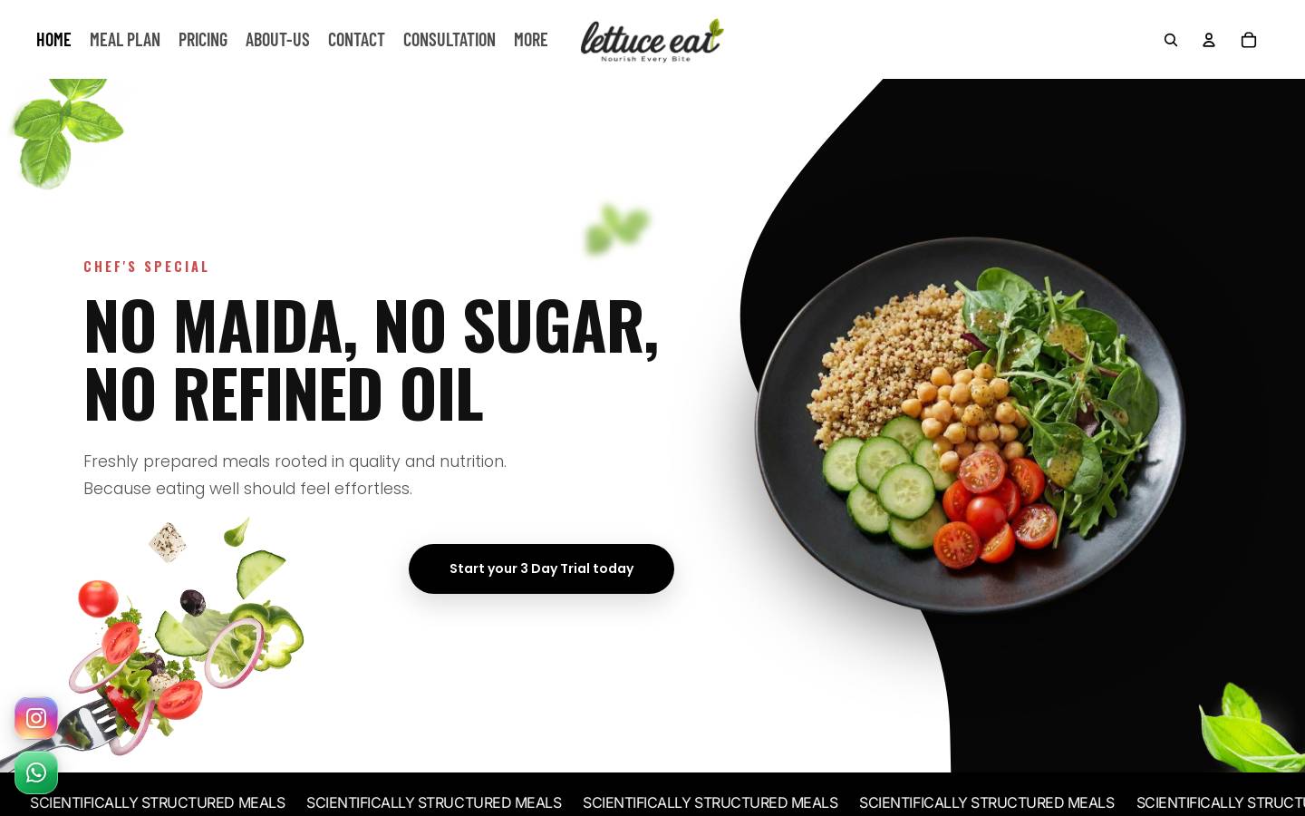 lettuceeat.in homepage screenshot