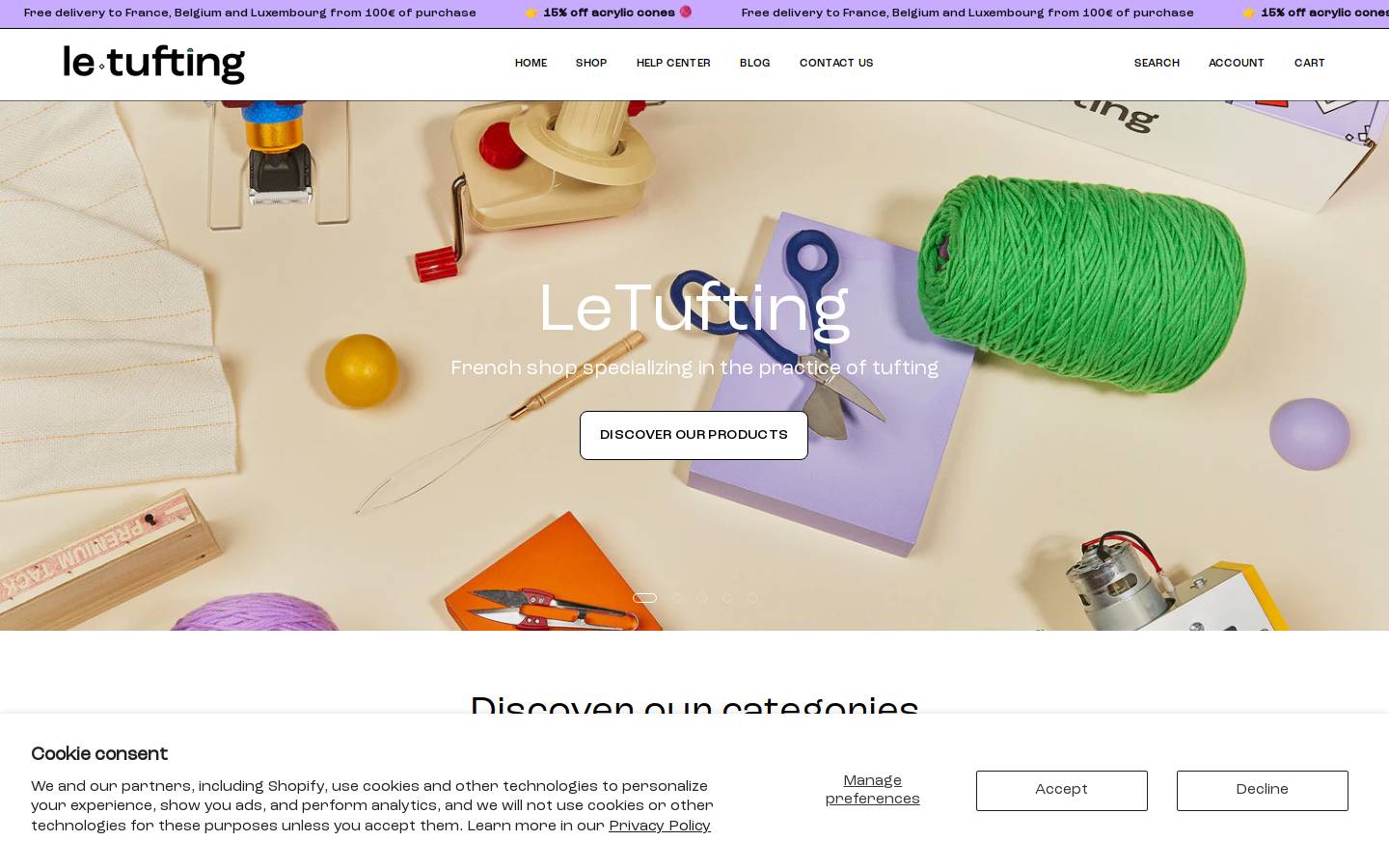 letufting.com homepage screenshot