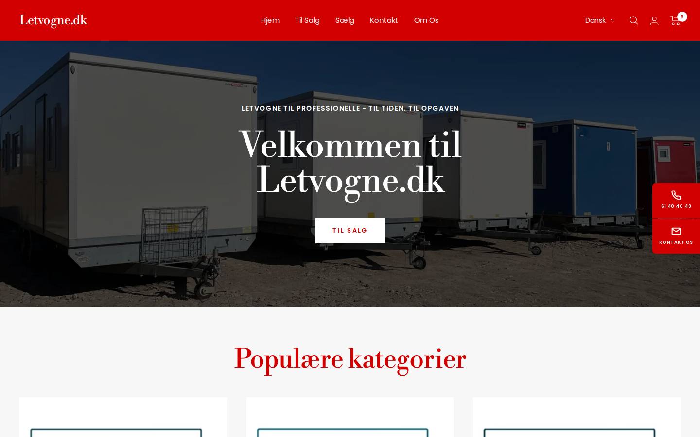 letvogne.dk homepage screenshot