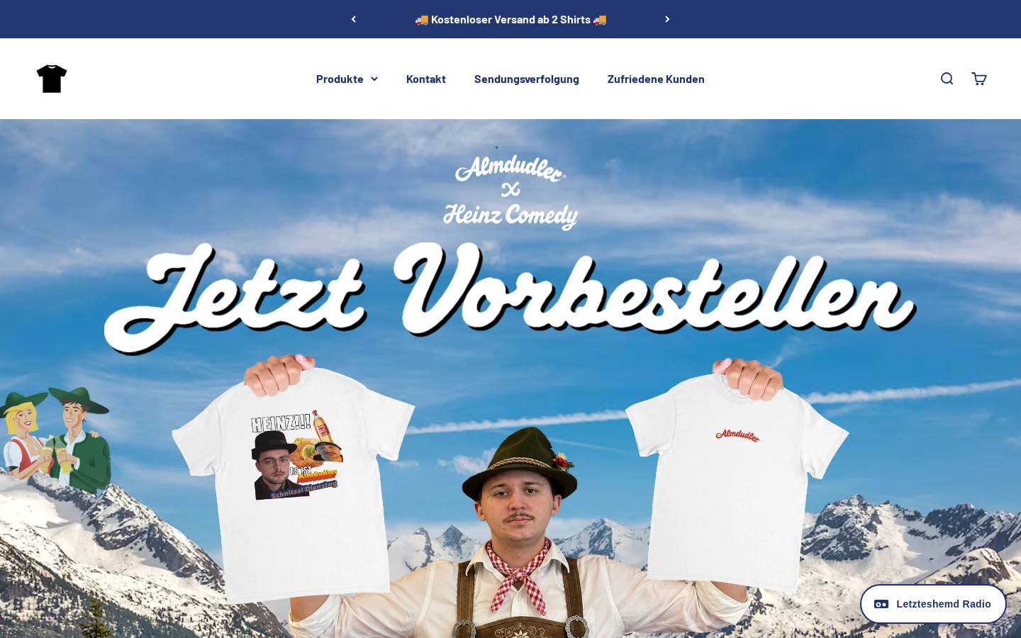 Letzteshemd homepage screenshot