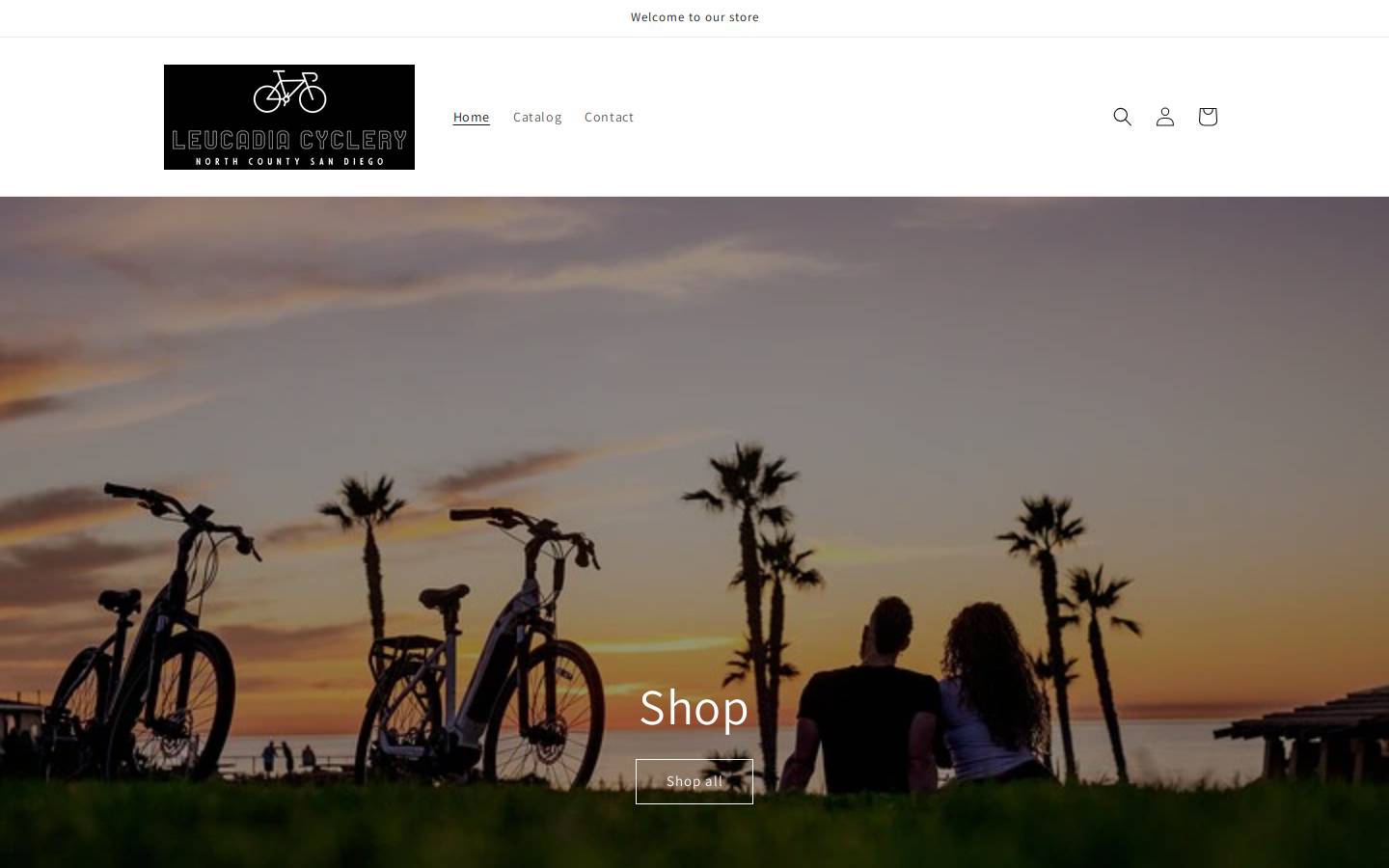 leucadiacyclery.com homepage screenshot