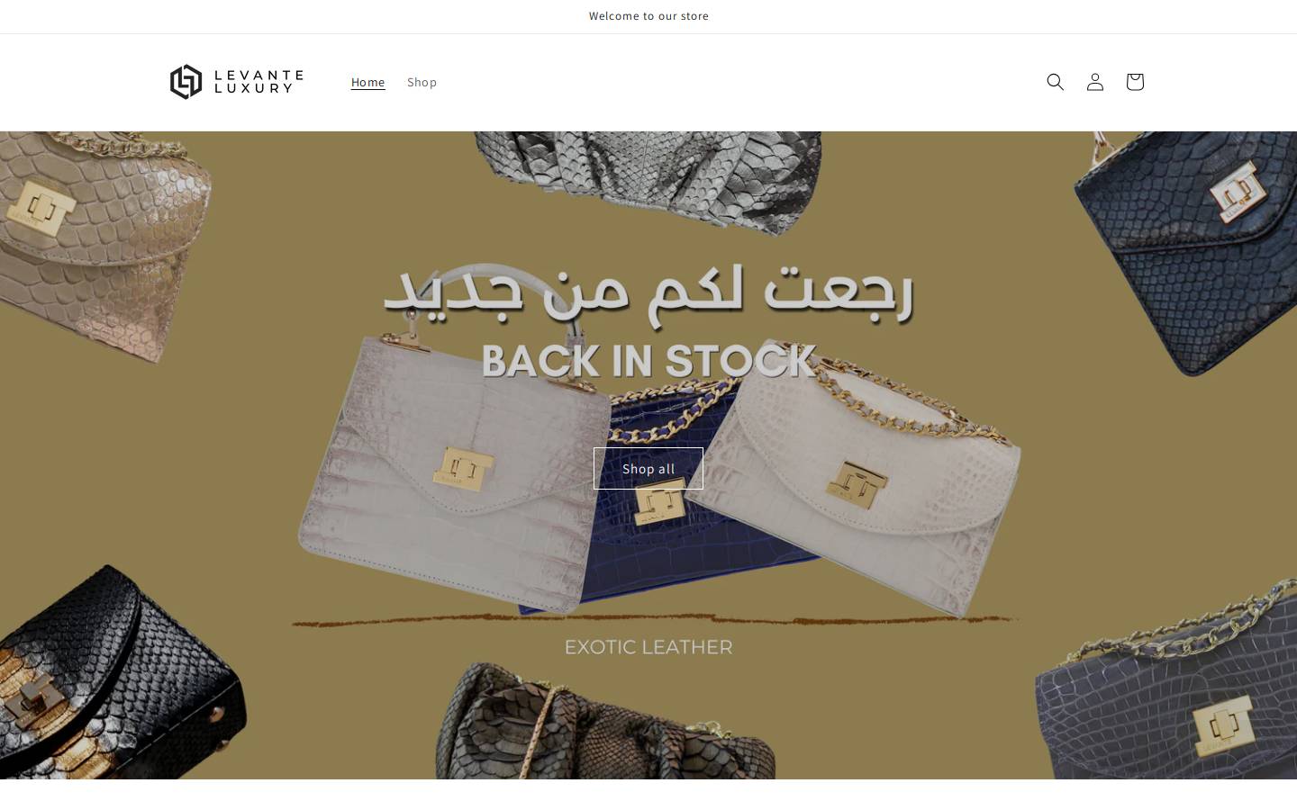 levanteluxury.com homepage screenshot