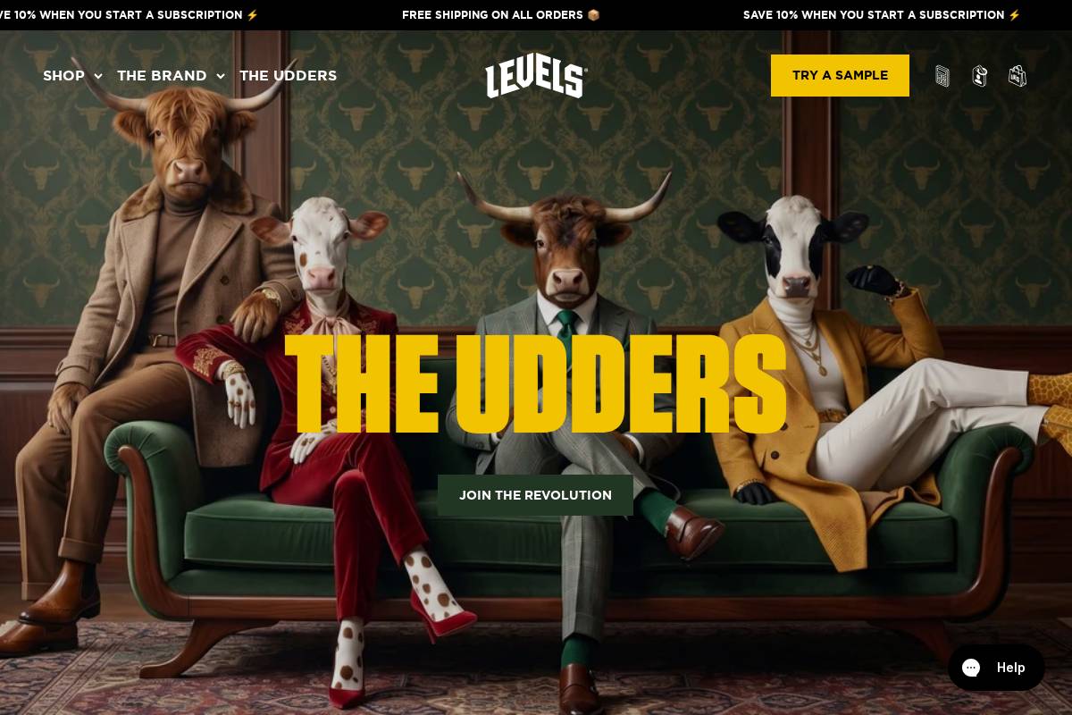 Levelsprotein homepage screenshot