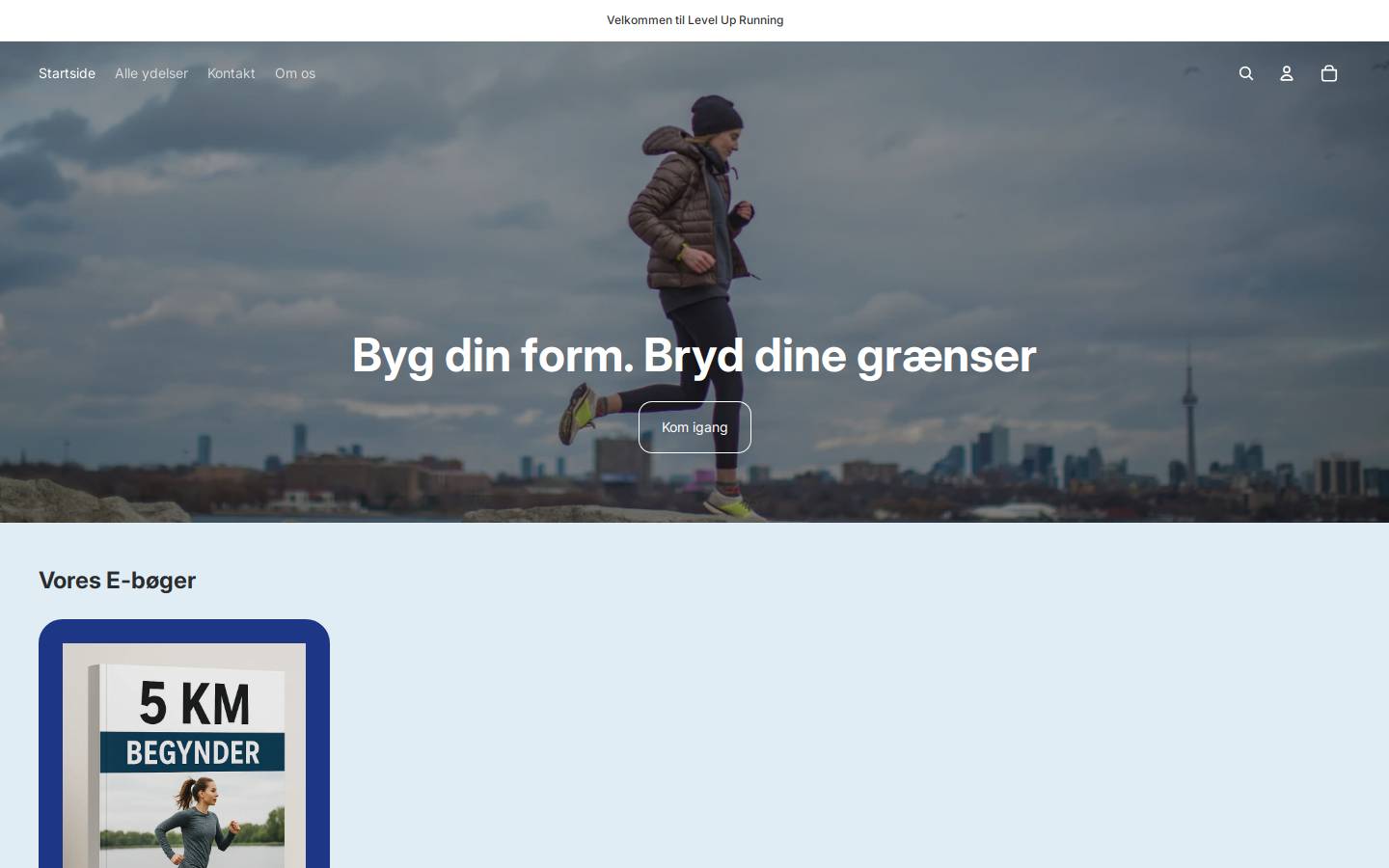 leveluprunning.com homepage screenshot