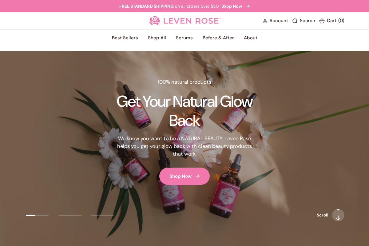 Leven Rose homepage screenshot