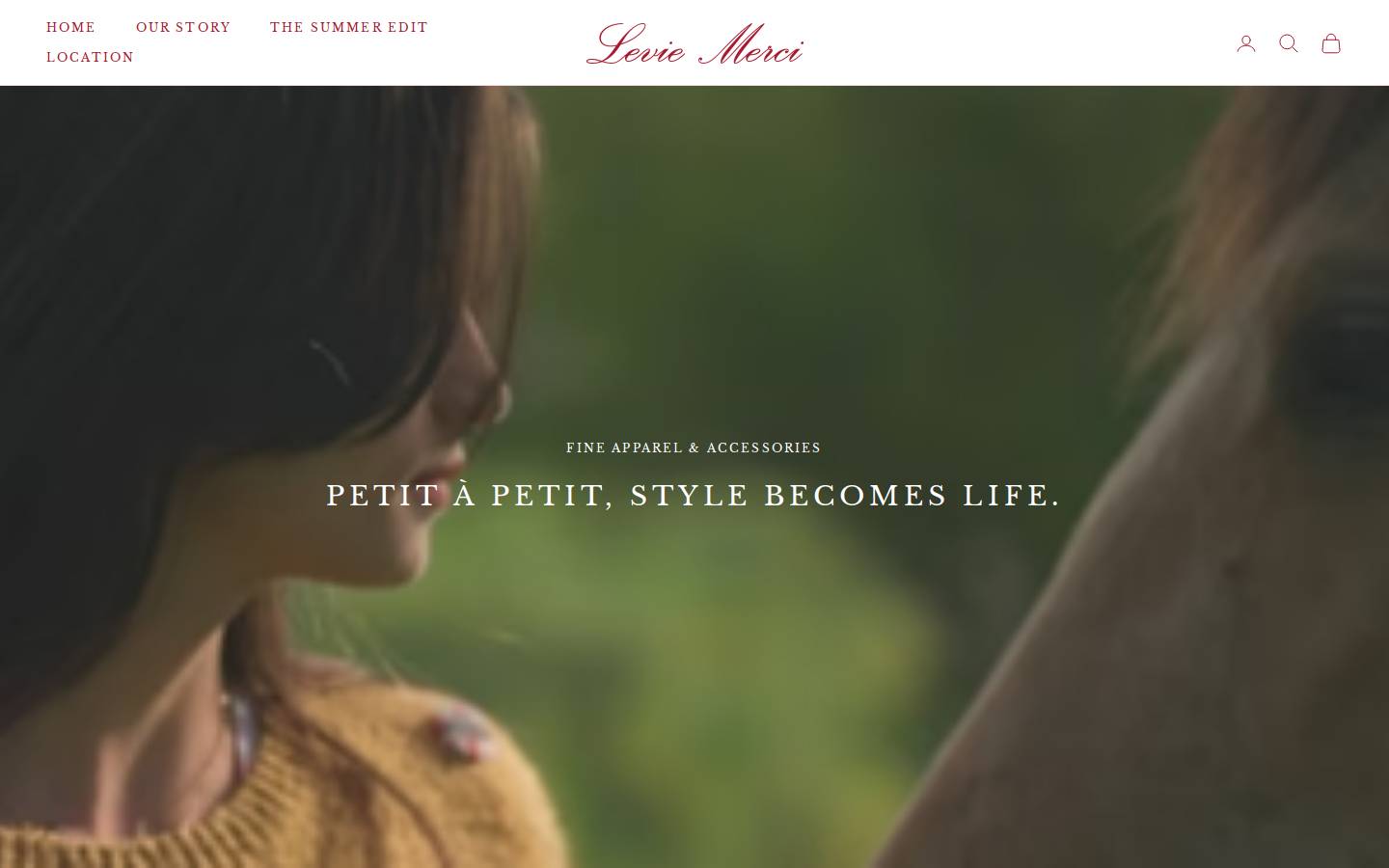 leviemerci.co homepage screenshot