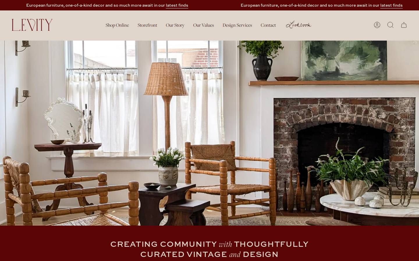levityinteriors.com homepage screenshot