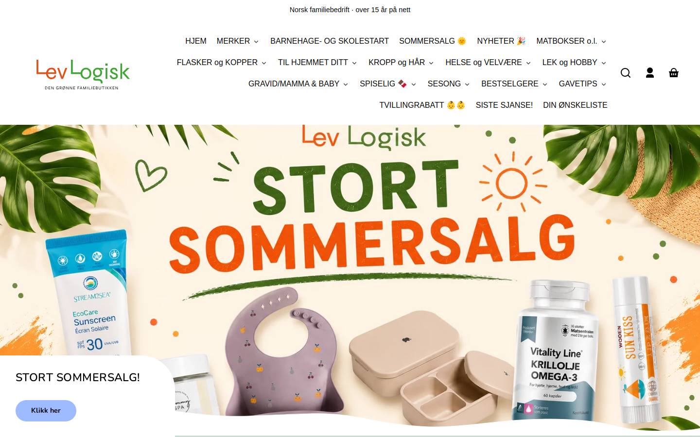 Lev Logisk homepage screenshot