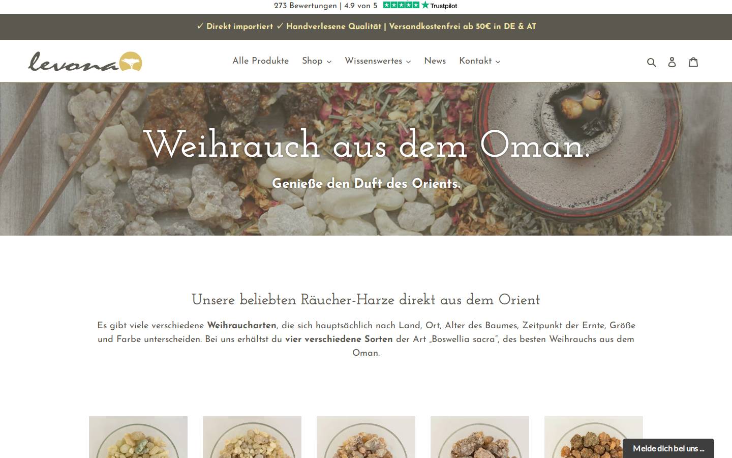levona-weihrauch.de homepage screenshot