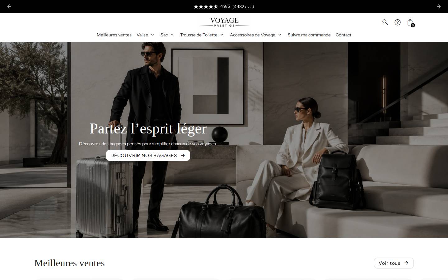 levoyageprestige.com homepage screenshot