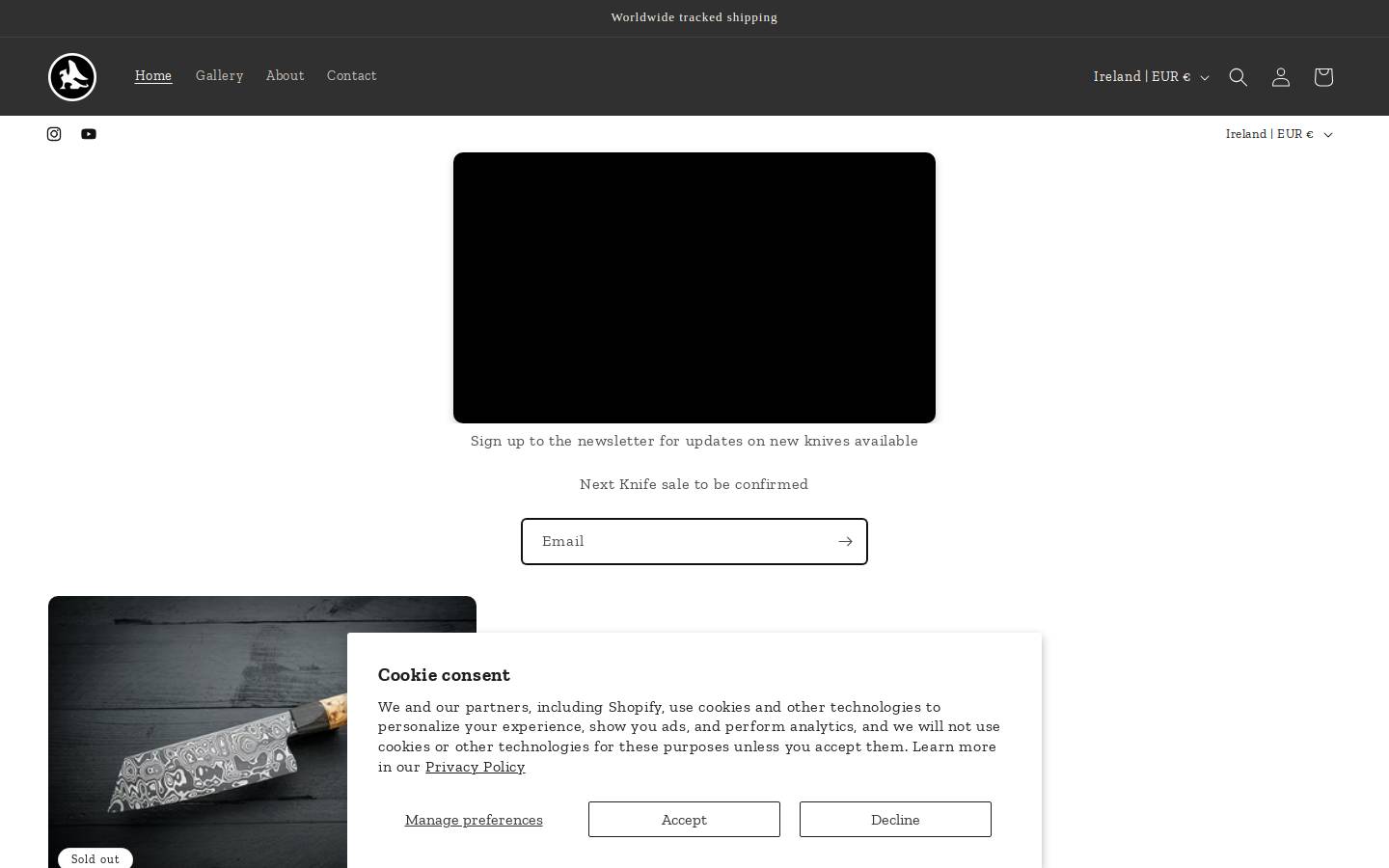 lewgriffinknives.com homepage screenshot