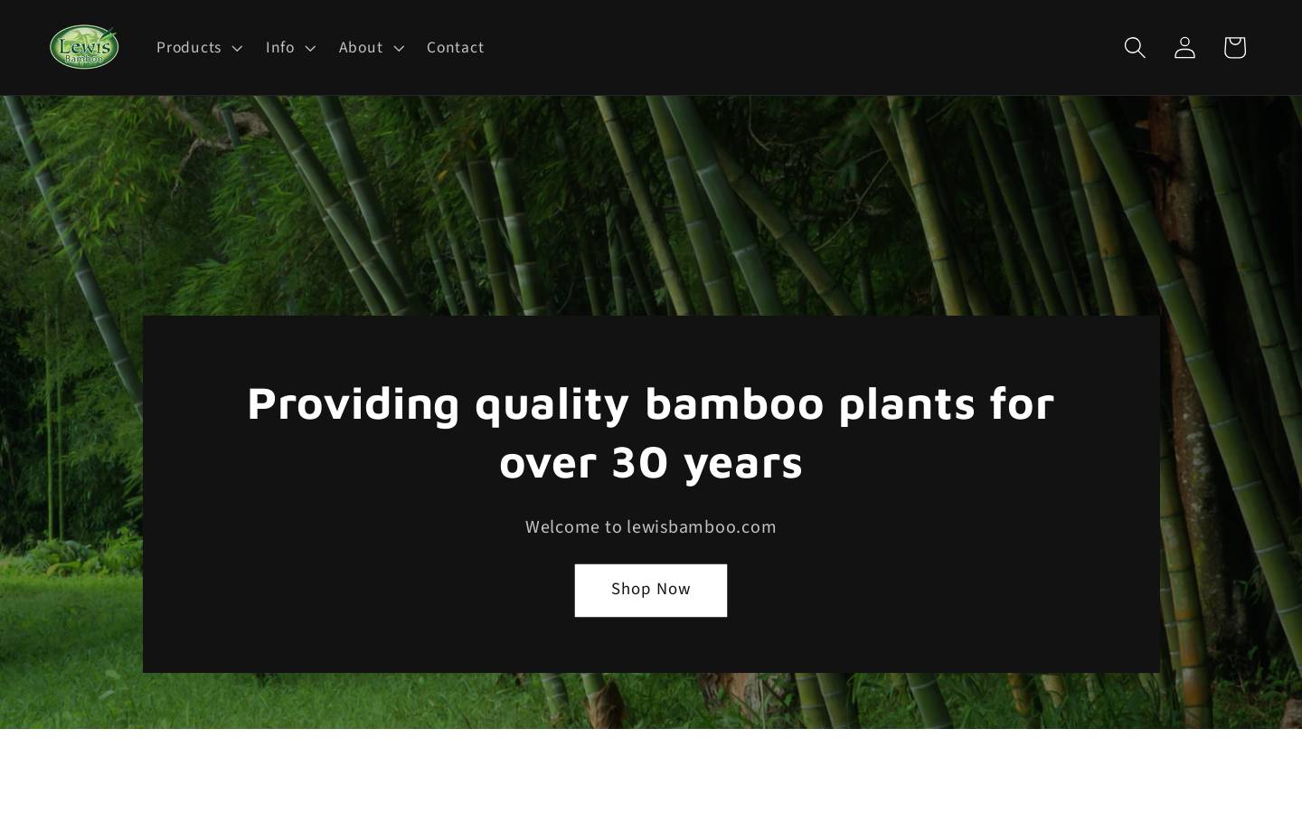 Lewis Bamboo homepage screenshot