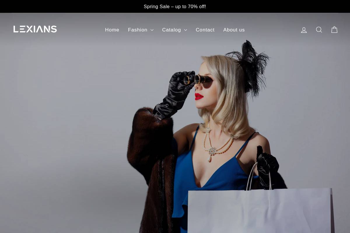 Lexians homepage screenshot
