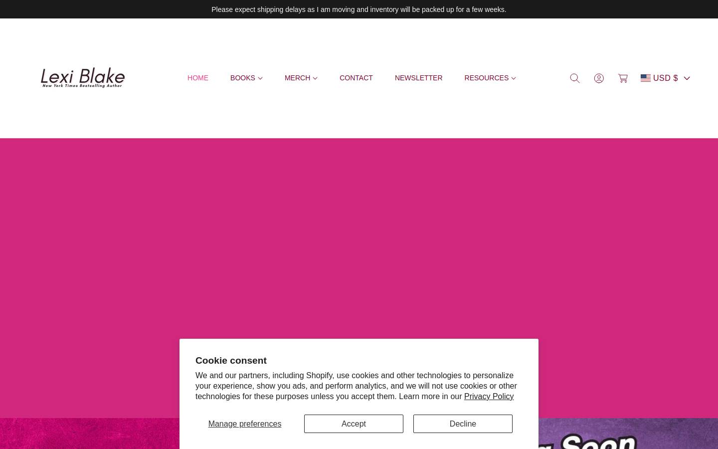 lexiblake.net homepage screenshot
