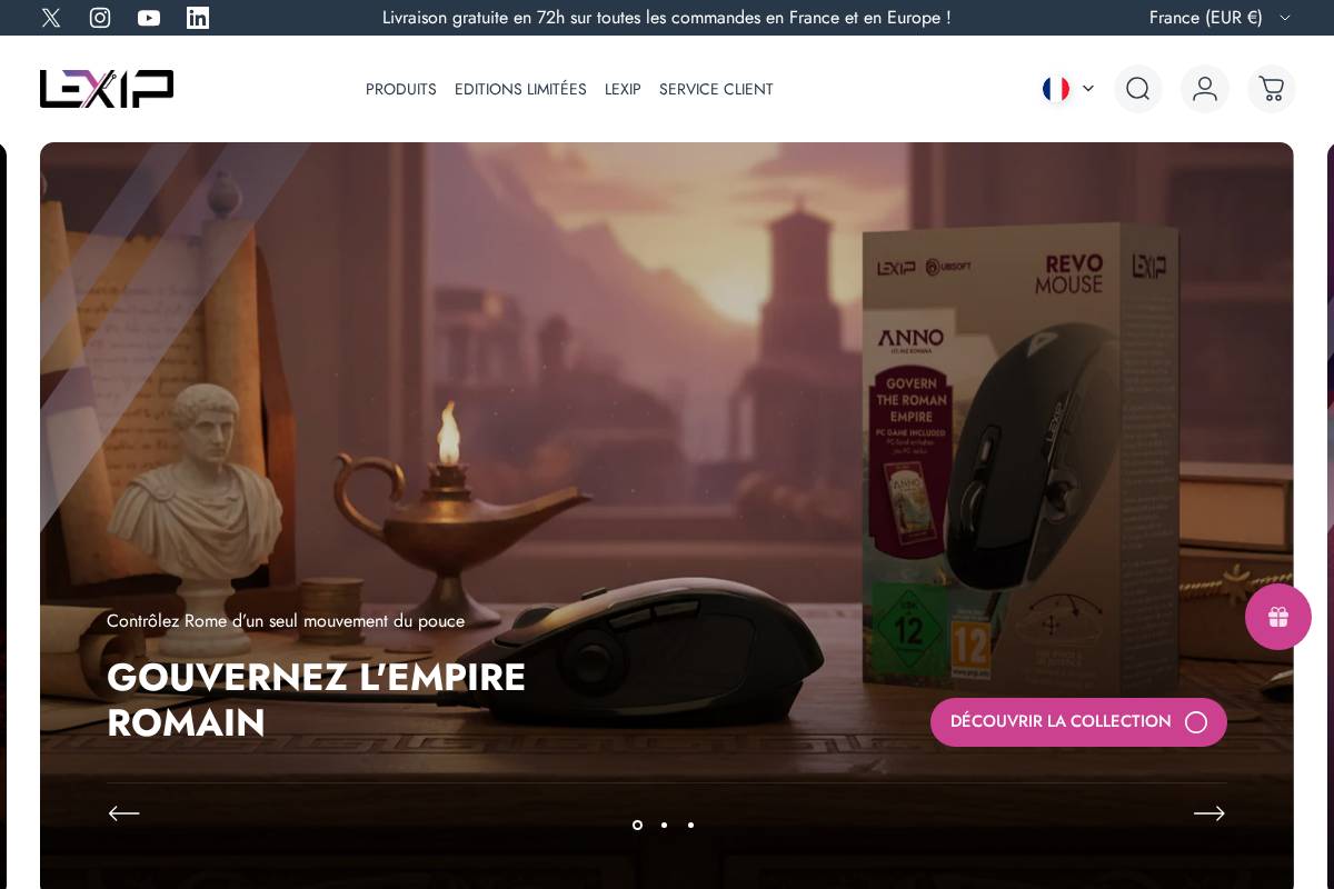 Lexip homepage screenshot