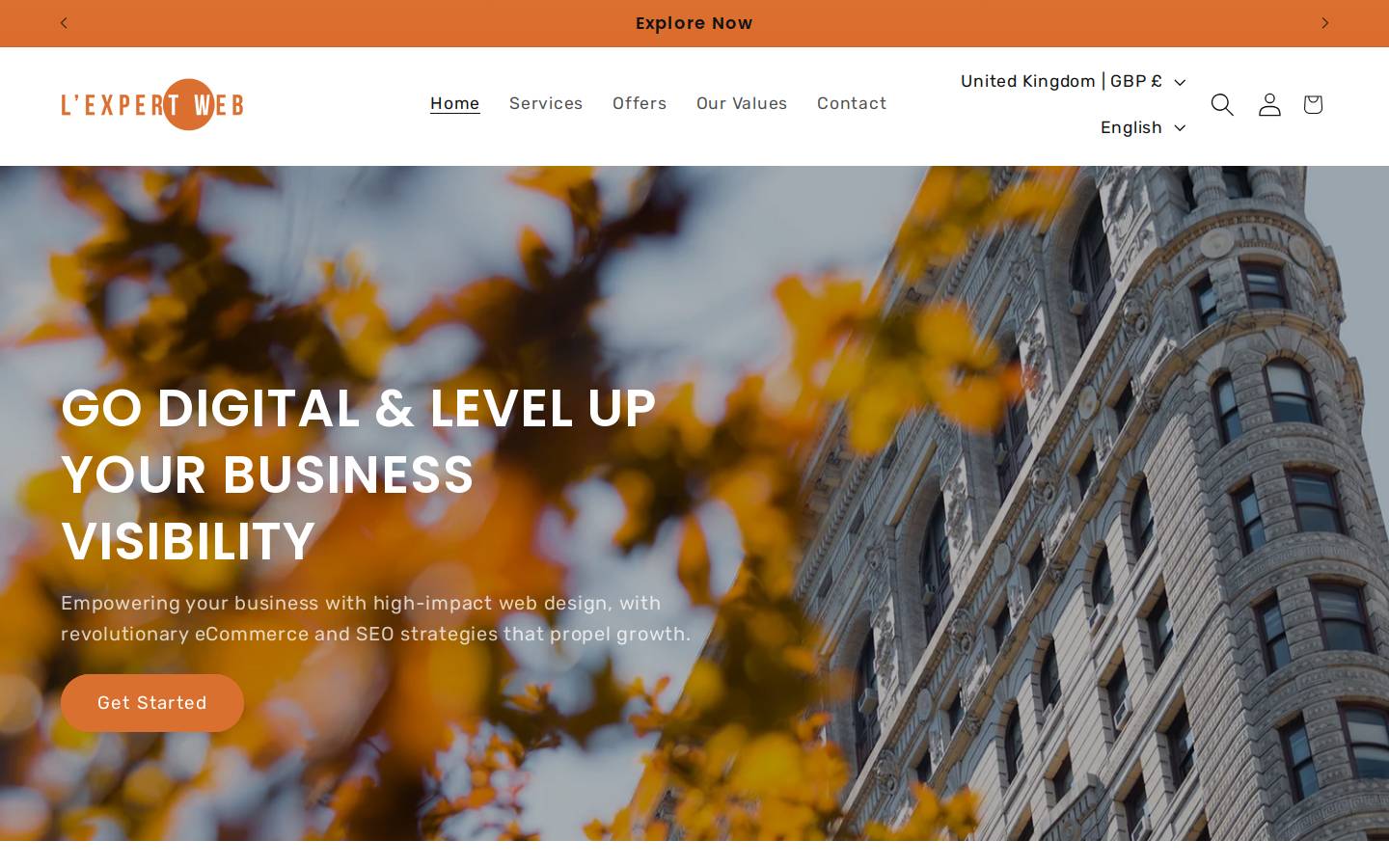 lexpertweb.com homepage screenshot