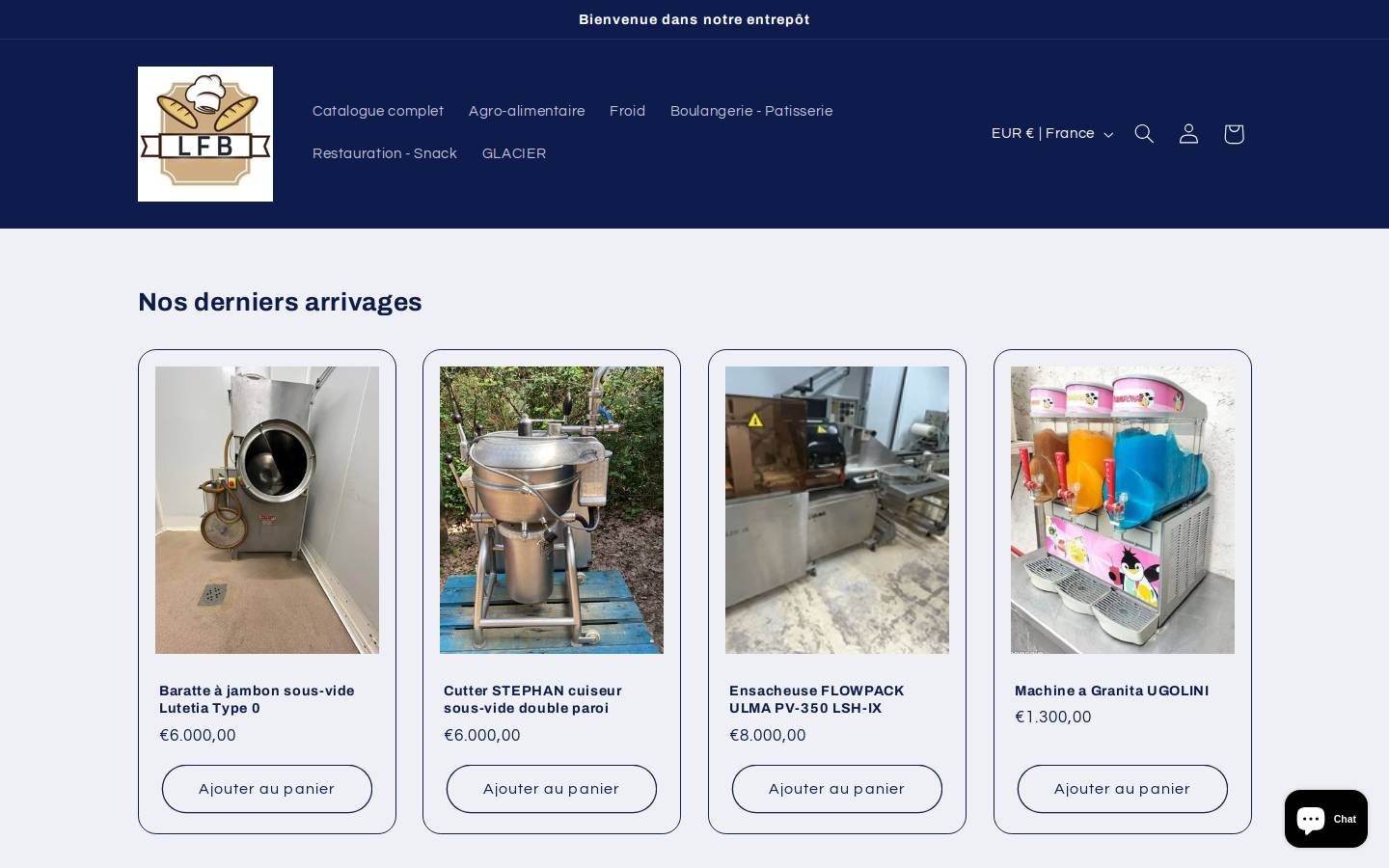 lfbmateriel.com homepage screenshot